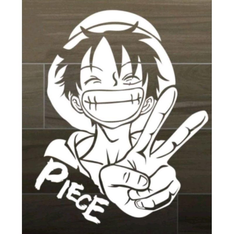 

Cutting sticker ONE PIECE keren satu warna stiker reflektif