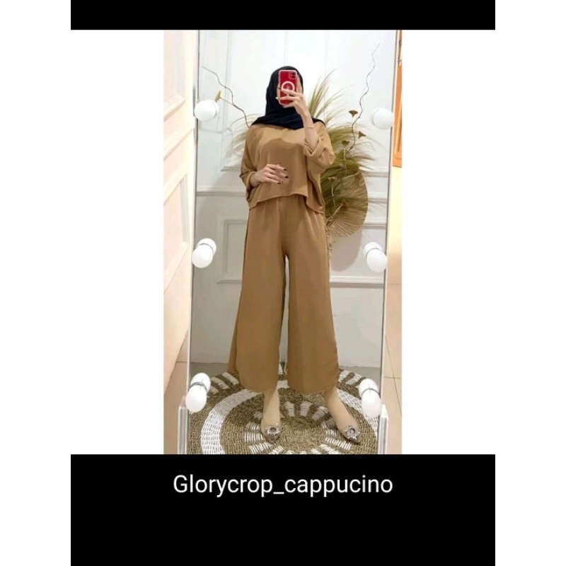 One Set Crop Top Crinkle || Setelan Wanita Crinkle || Setelan Wanita Terharu || Setelan Bestseller |