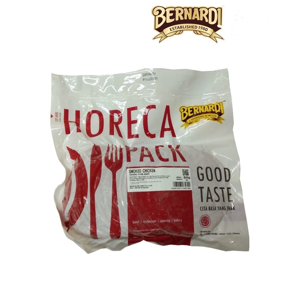 

SMOKED CHICKEN BULAT SO BERNARDI HORECA PACK 500GR DAGING AYAM ASAP HALAL