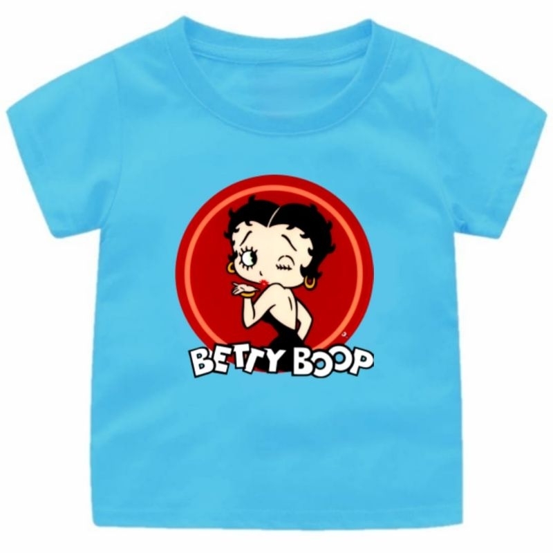 baju kaos anak perempuan betty boop bulat terbaru