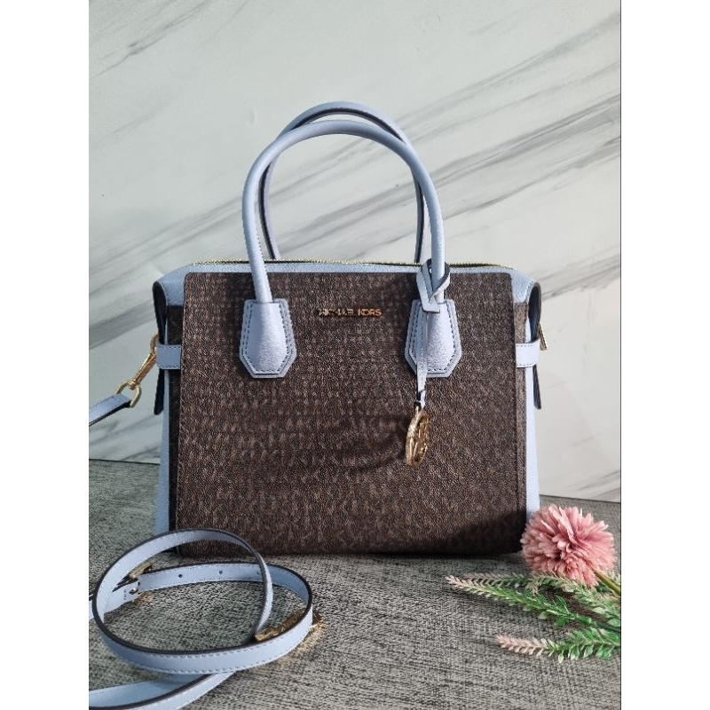 Hand bag Mk mercer med tz belte satchel pale blue