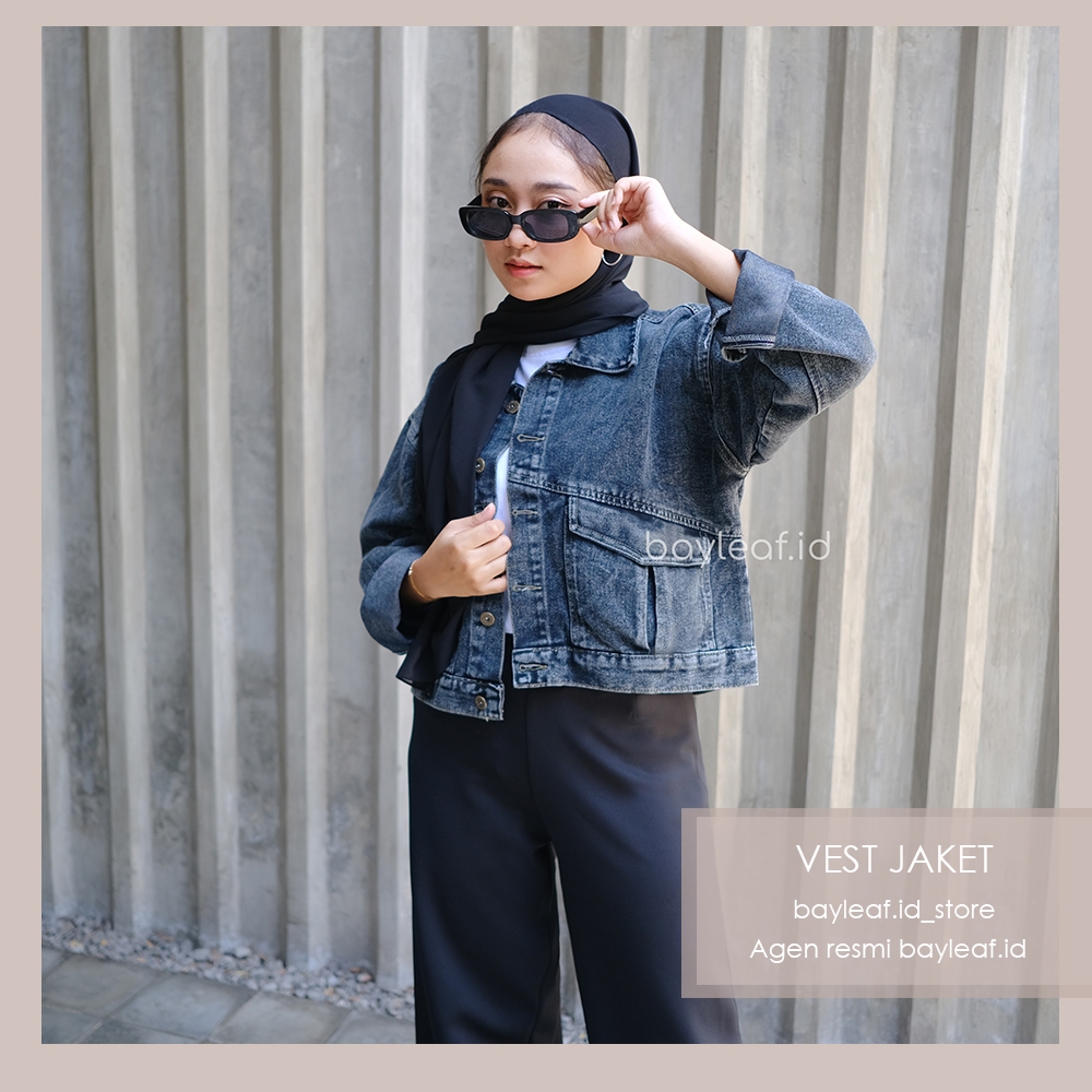 VEAST JAKET JEANS CROP FROM BAYLEAF.ID