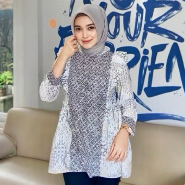 BLOUS SIDOMUKTI,ATASAN BATIK,BUSANA WANITA,BAJU ,KANTOR