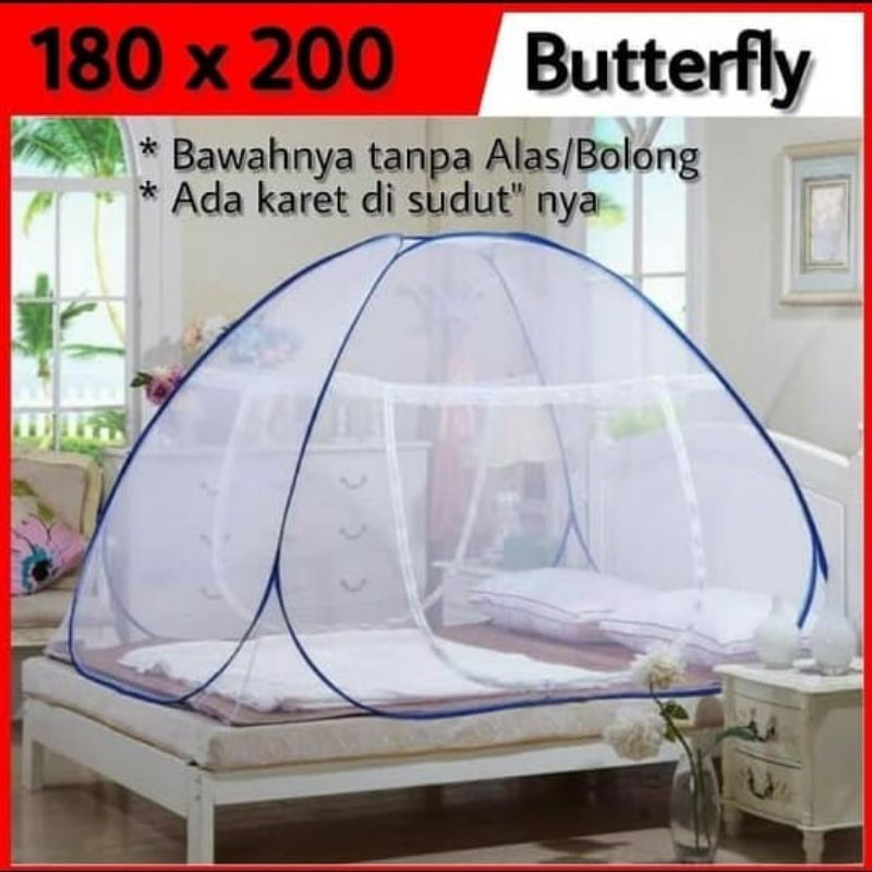 murah Kelambu Tenda Kelambu ukuran 180x200cm  Lipat Anti Nyamuk Bayi Anak & Dewasa