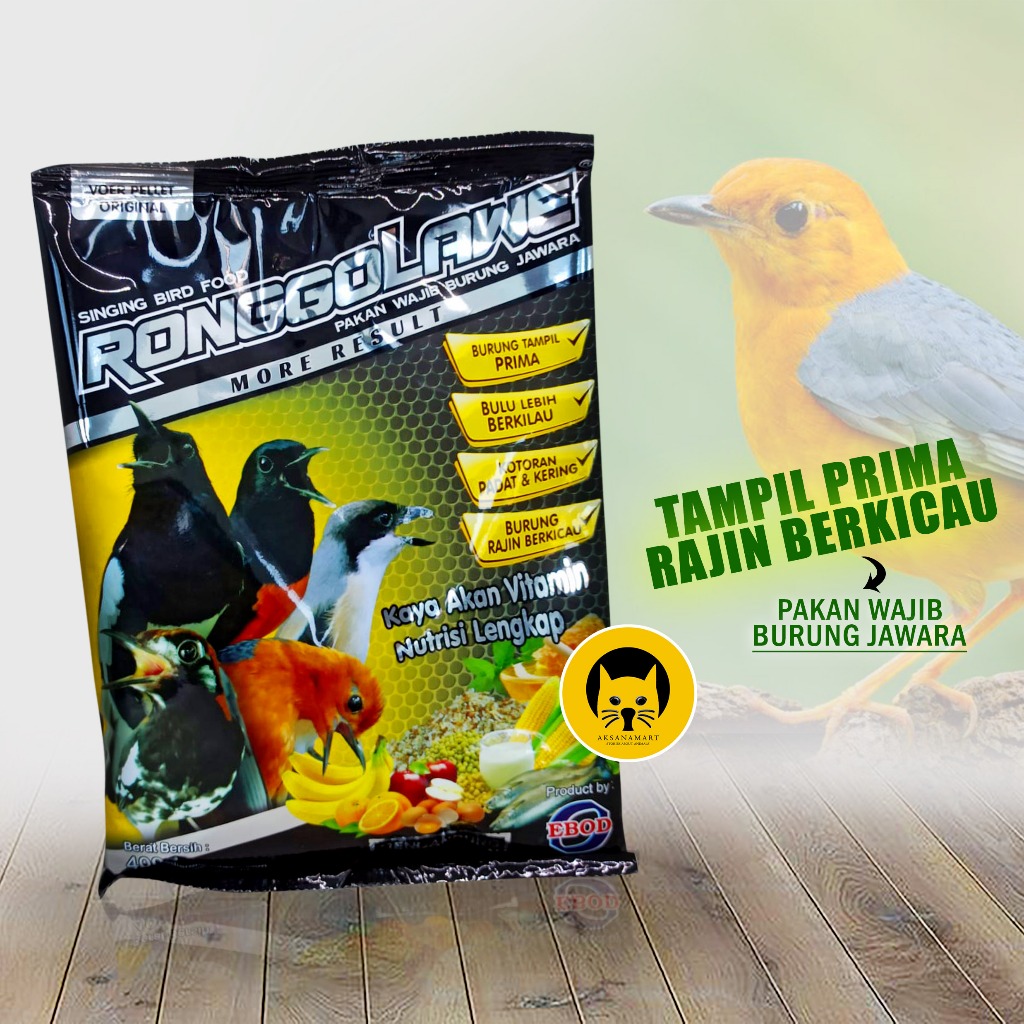 RONGGOLAWE VOER EBOD JAYA PAKAN MAKANAN BURUNG GACOR ANIS MURAI CUCAK DLL
