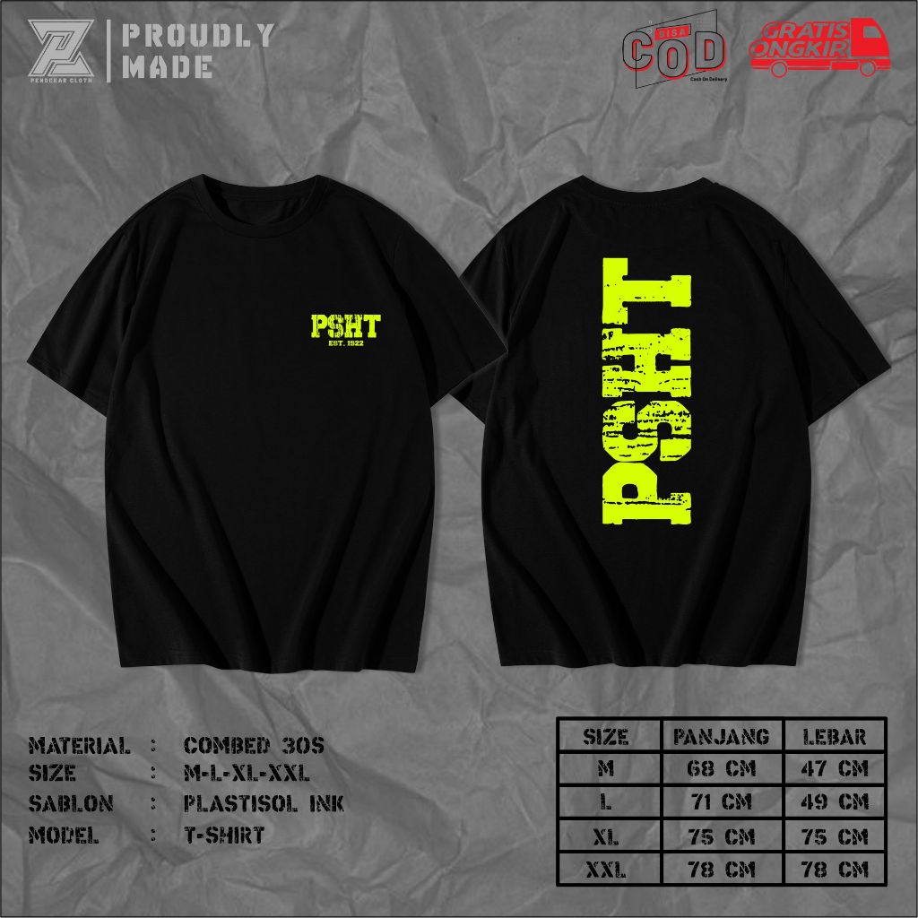 Kaos Psht Simple Fluo - Kaos Psht Simple - Kaos Psht Sablon Plastisol