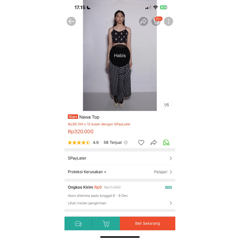 nawa top senja sore preloved