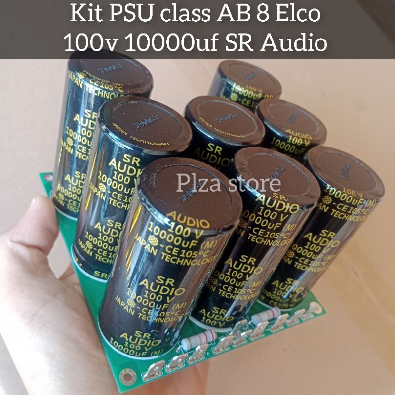 Kit PSU 8 Elco 100v 10000uf SR Audio original PSU class AB isi 8 elko 10000uf 100v murni pcb dobel l