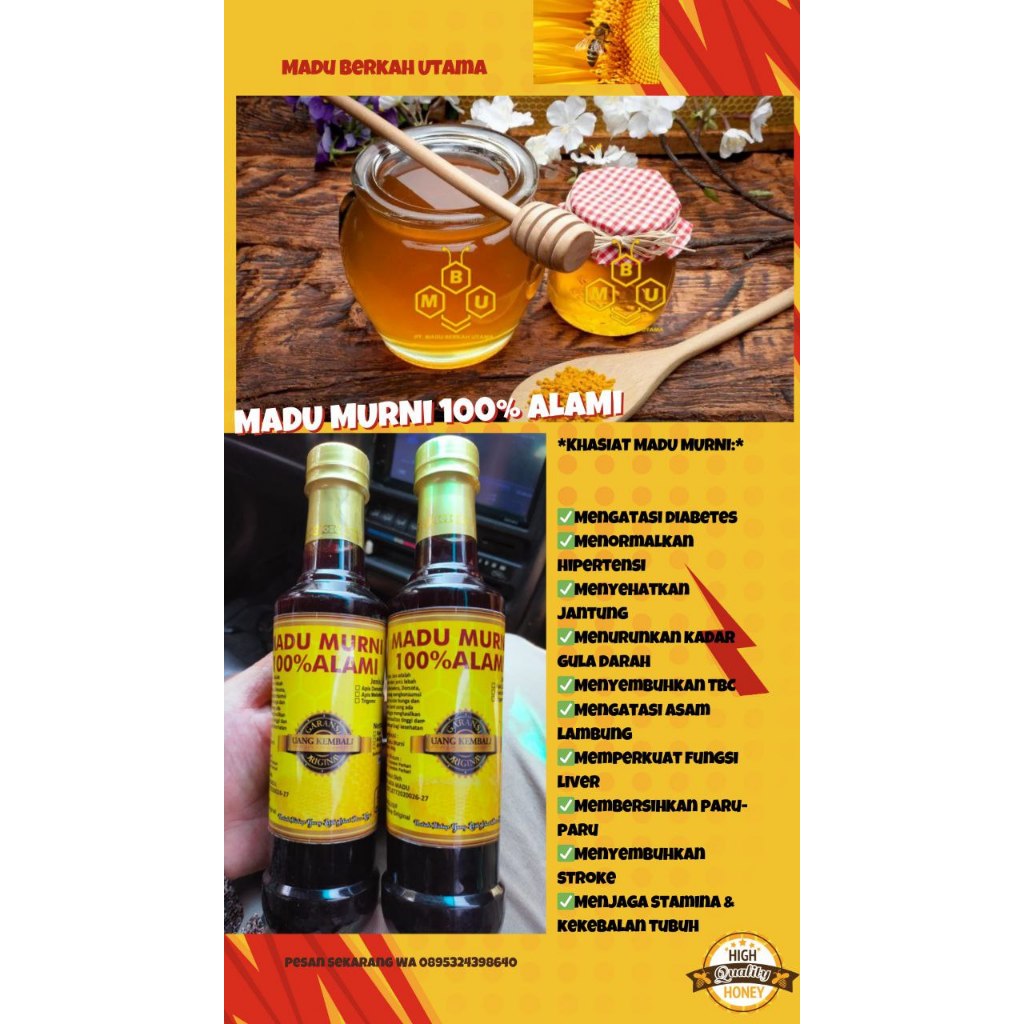 

Madu Murni Alami 100% Anugerah