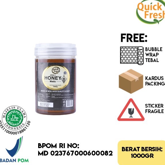 

[✡F82@] Madu Murni Asli Quick Fresh Honey 1kg (Bucket Plastik) [268]