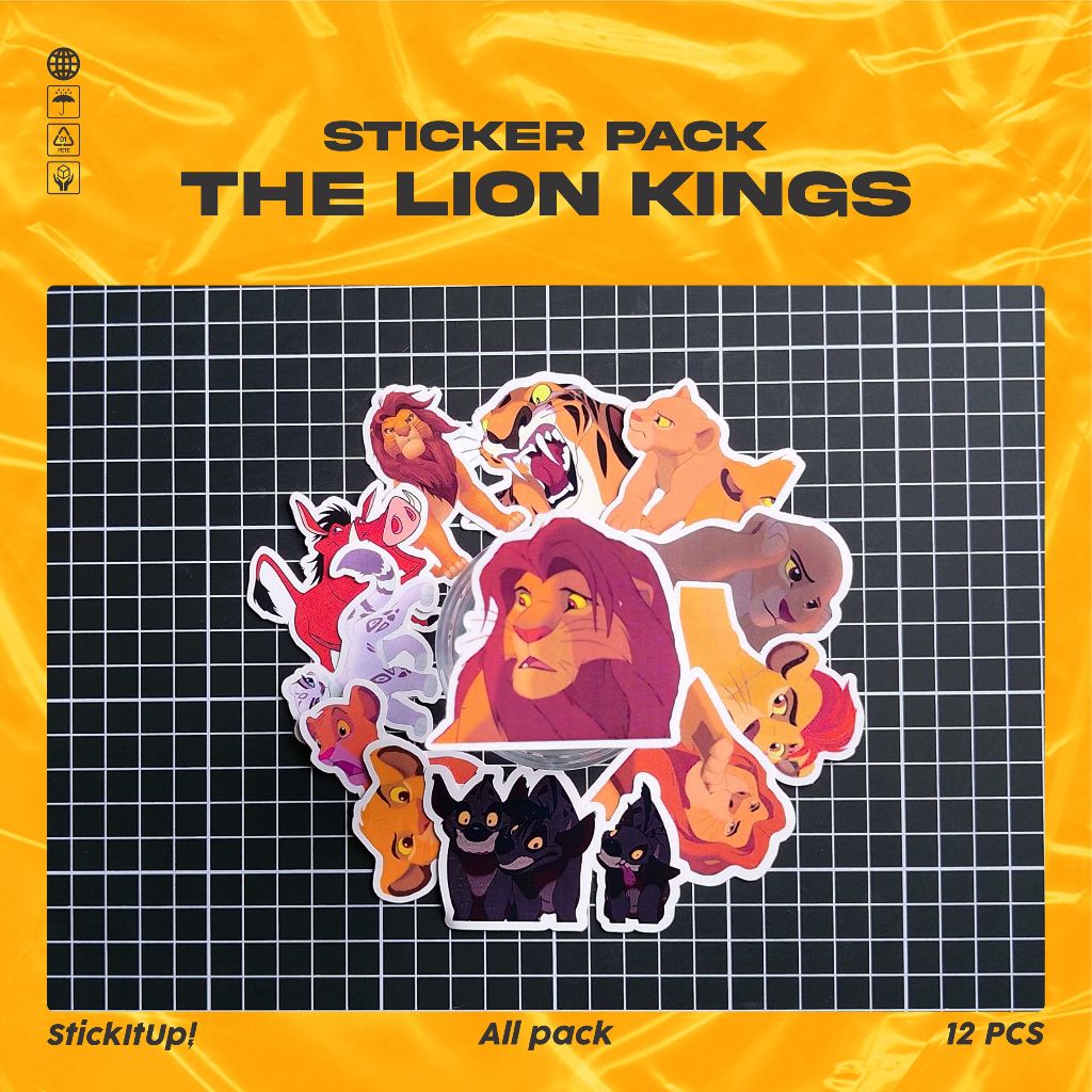 

COD✨ StickItUp Stiker Pack Kartun The Lion's King Timon And Pumbaa Lucu Keren Untuk Koper Laptop Skateboard