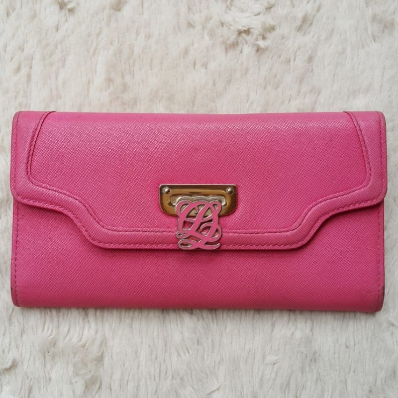 Dompet Panjang Louis Quatorze Pink Wanita Kulit Asli