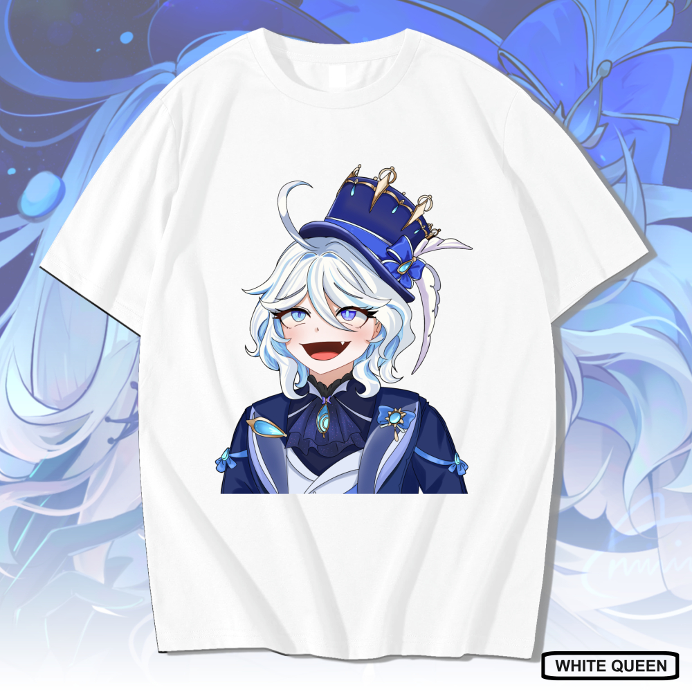 KAOS FURINA PARODY TERAKOMARI - KAOS DISTRO PRIA & WANITA KAOS ANIME & GAME GENSHIN IMPACT FURINA DE