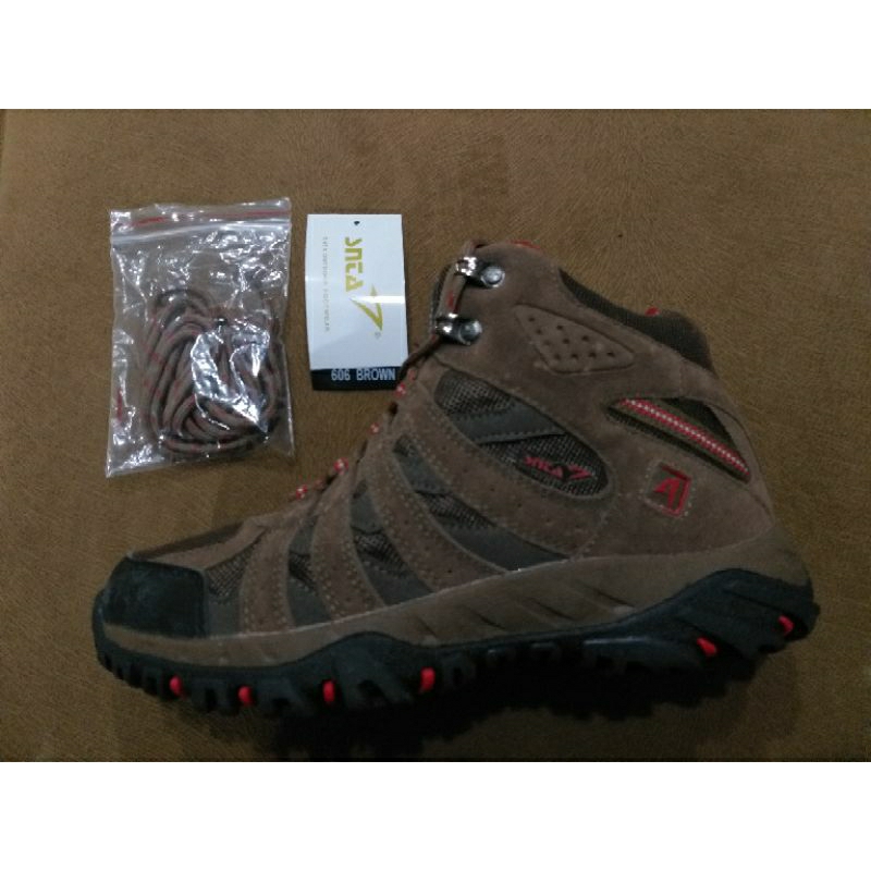 sepatu gunung snca 606 brown #new