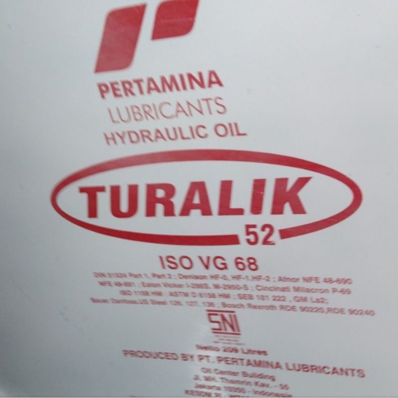 Turalik 52 ISO VG 68 Isi 209Liter