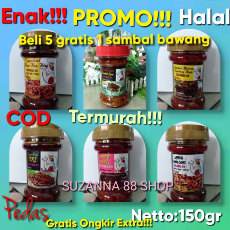 

Sambal baby cumi,Teri Medan,bajak tongkol, cakalang ,Roa ,Teri pedas paling enakk!!! 35