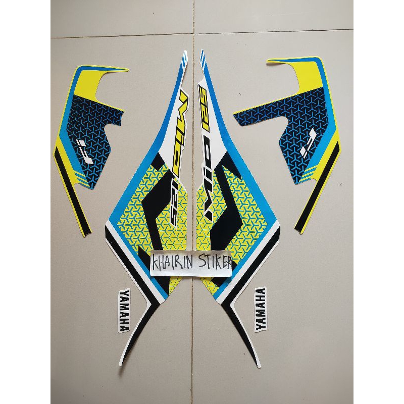 striping stiker Mio m3 kuning putih 2021 2022