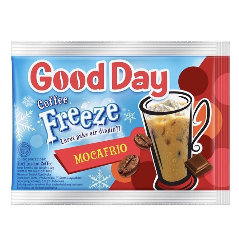 

Baru❀ kopi good day freeze mocafrio ( 10 sachet / renceng ) 40