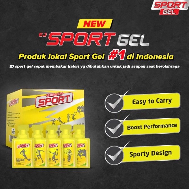 

[COD JE83] EXTRAJOSS SPORT GEL 5 BOTOL Baru