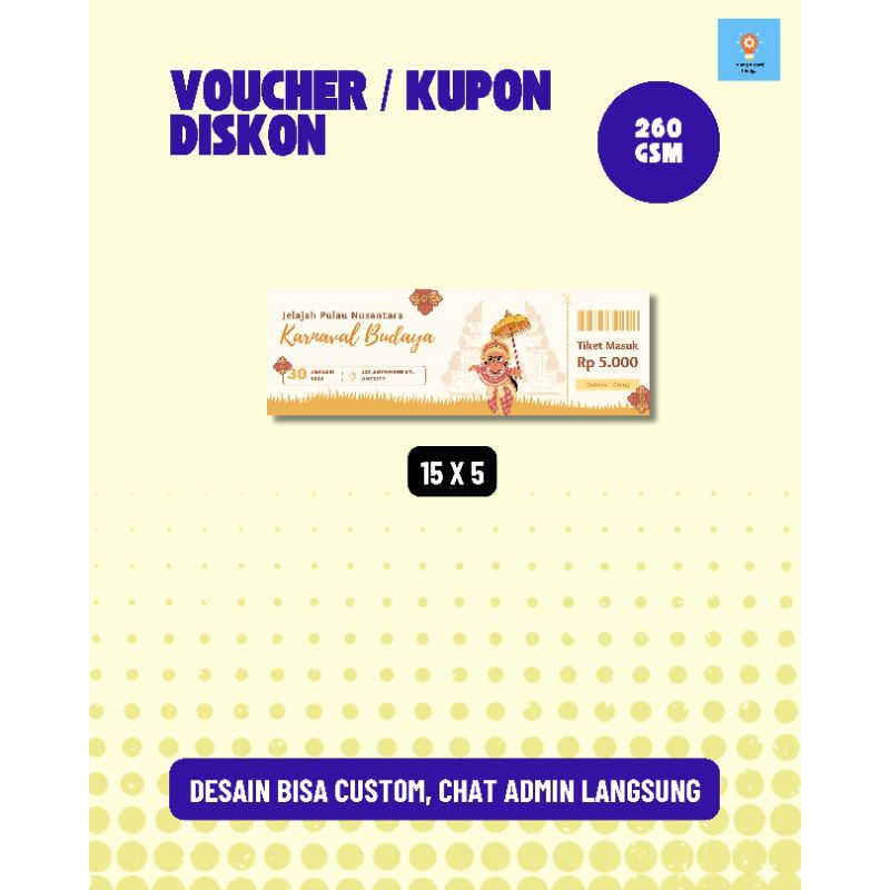 

Cetak Tiket Art Paper 150 gsm