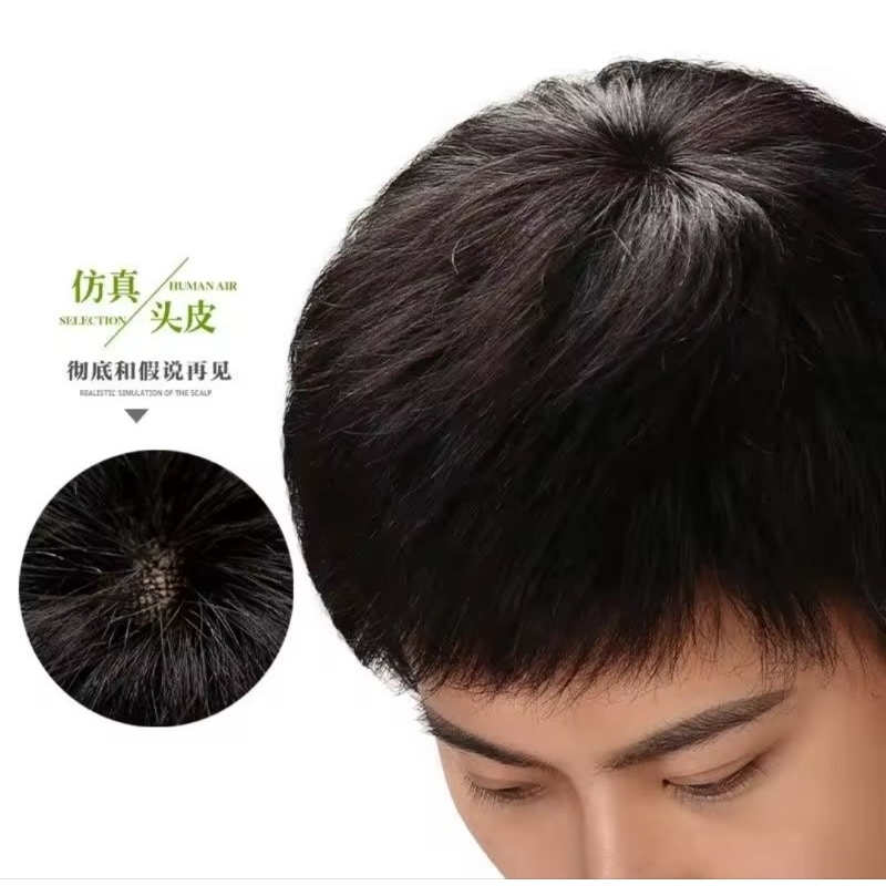 Toupee Wig Penutup Rambut Botak Pria