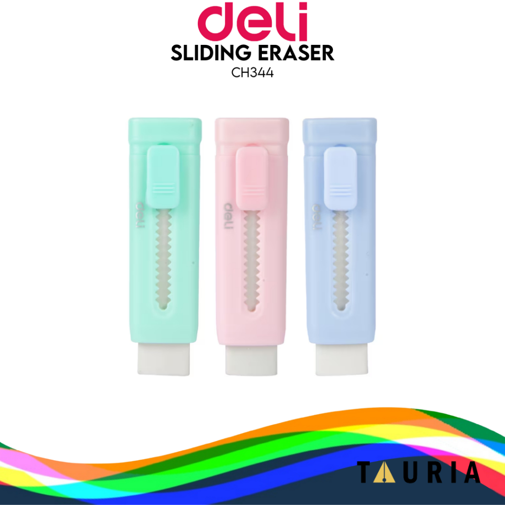 

[DELI X AGNEZ MO] Deli Sliding Eraser / Penghapus Mekanik CH344
