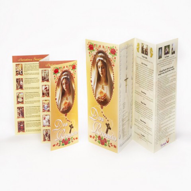 Lembaran Doa Rosario -Kertas Doa Rosario-Buku Kumpulan Doa Rohani-Buku doa rohani-Buku Rohani Murah
