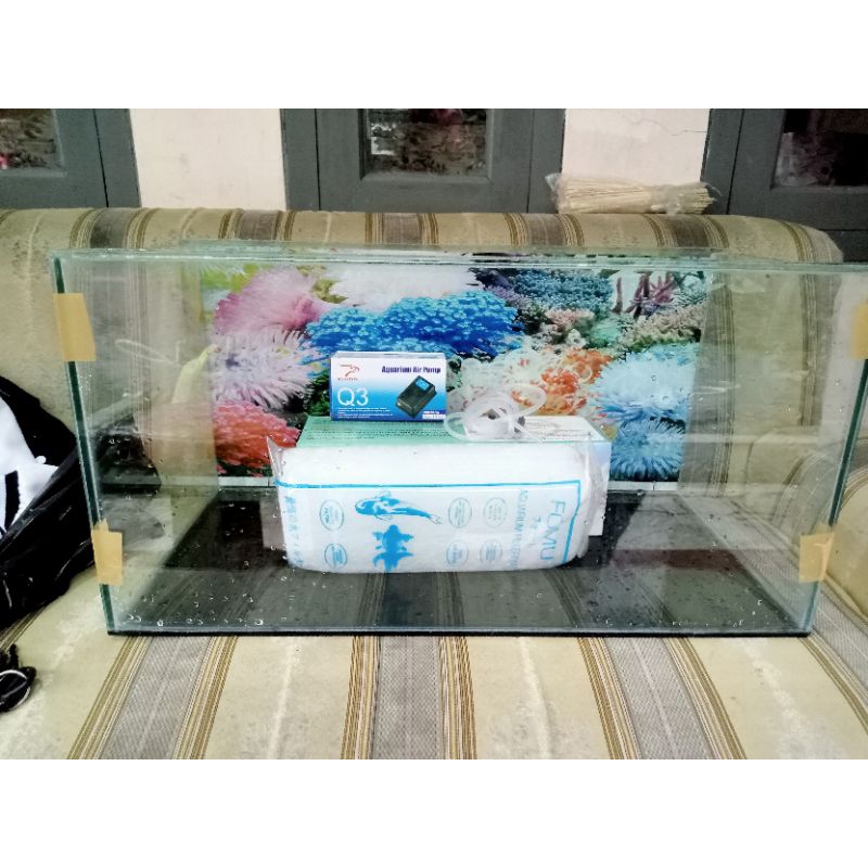 Aquarium 60x30 5mm set lengkap