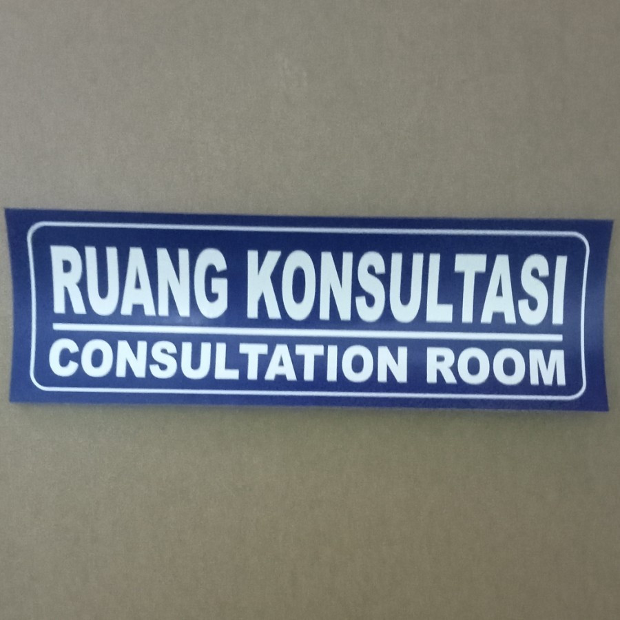 

Stiker RUANG KONSULTASI 10X30CM sign rambu k3