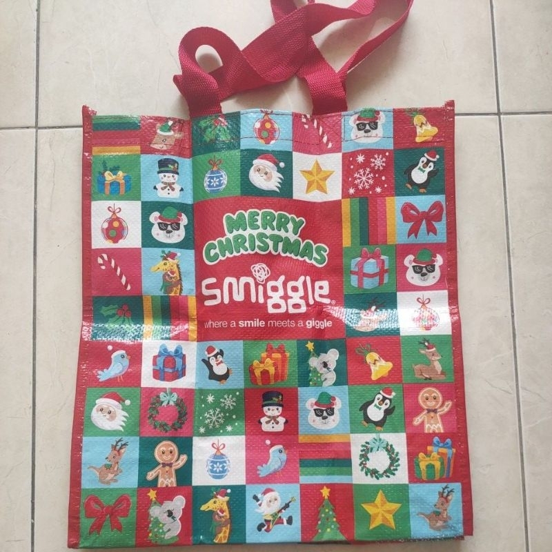 smiggle Christmas reusable shopping bag