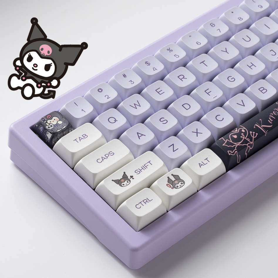 Zifriend Kuromi 146 Key XDA Profile PBT Dye-sublimated Keycaps Set Mechanical Keyboard Keycaps