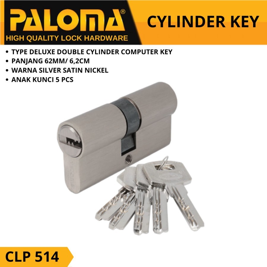 Double Cylinder PALOMA CLP 514 DELUXE DC-CK 62MM - Computer Key