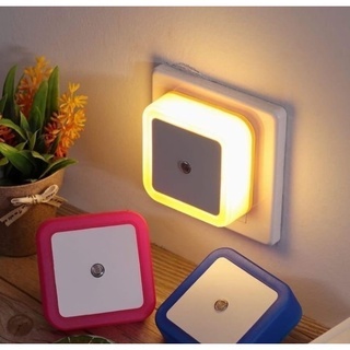 J412 ORIGINAL LAMPU TIDUR USB LED OTOMATIS COLOK LISTRIK SENSOR WALL DINDING STOP KONTAK AUTO TEMBOK
