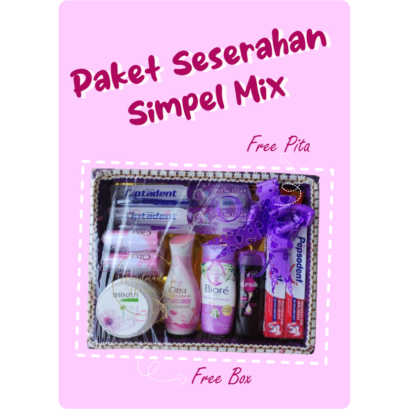 Paket Simpel Seserahan Hantaran Nikahan /Lamaran/Kado (Peralatan Mandi) Best Seller Free Box Sudah d