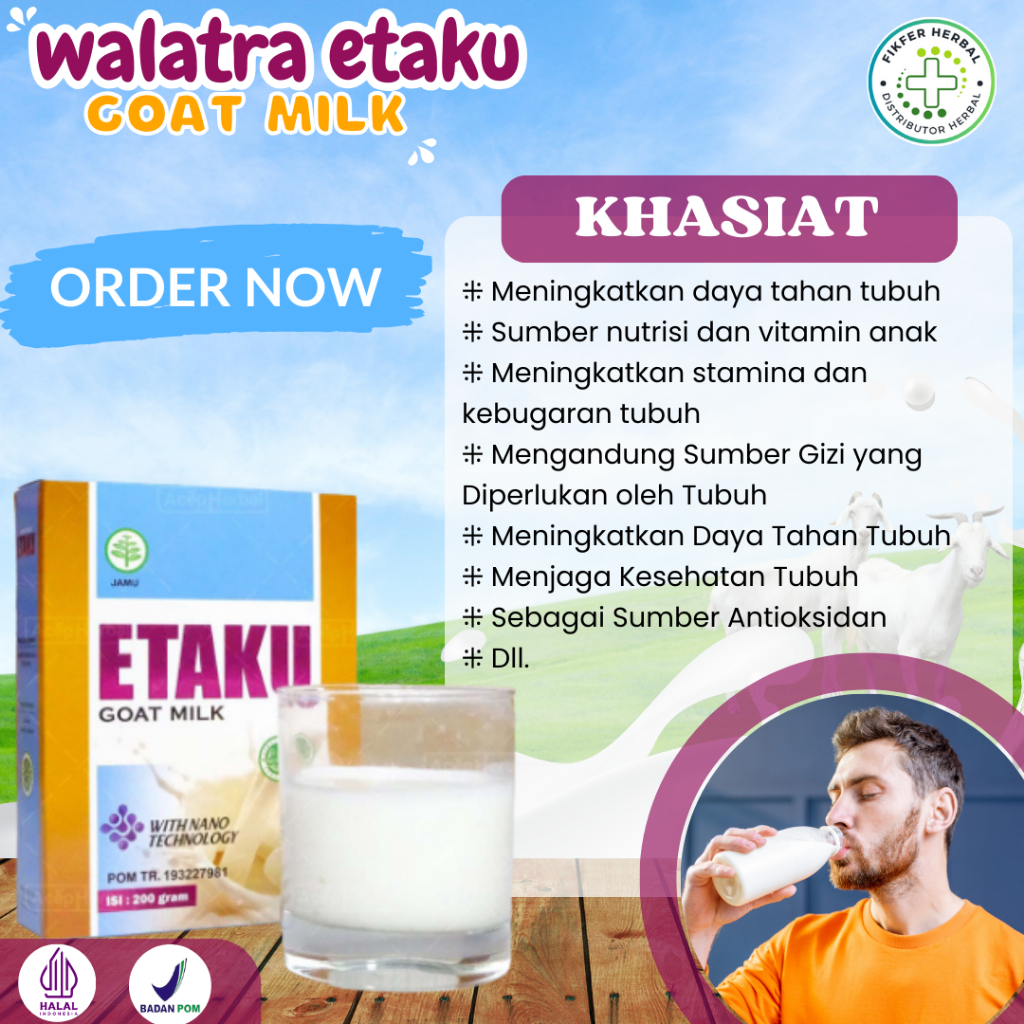 

Susu Penambah Daya Tahan Tubuh, Vitamin Nutrisi Kesehatan Badan, Susu Penambah Gizi, Peningkat Kekebalan Tubuh, Susu Penambah Imunitas Tubuh, Peningkat Stamita Tubuh, Susu Memperkuat Sistem Daya Tubuh Dengan Walatra Etaku Goat Milk