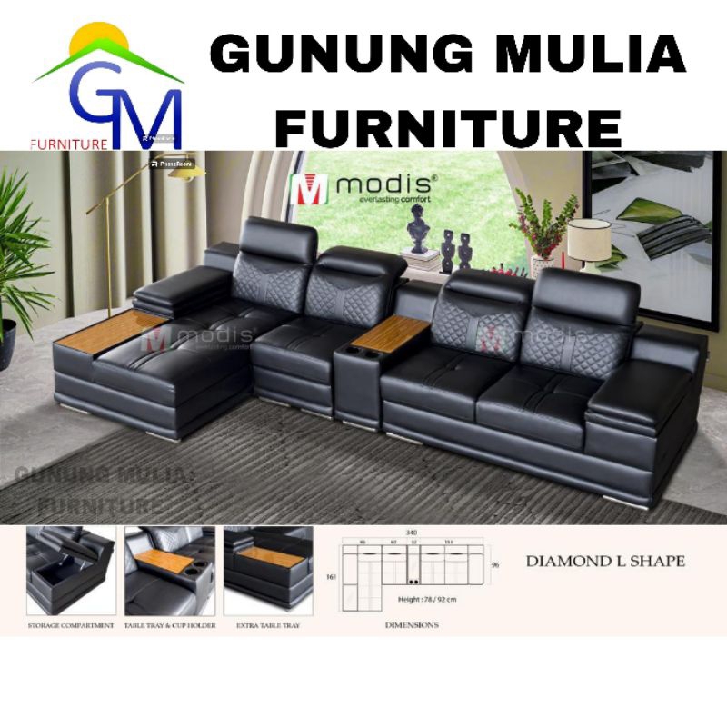 Sofa Tamu / Sofa L Merk Modis Type Diamond L Shape
