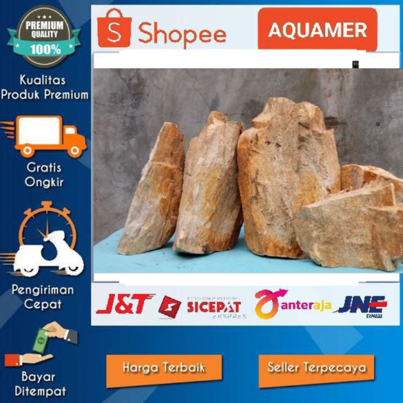 batu fo sil aquascape 1kg batu akuarium aquascape 1 kg