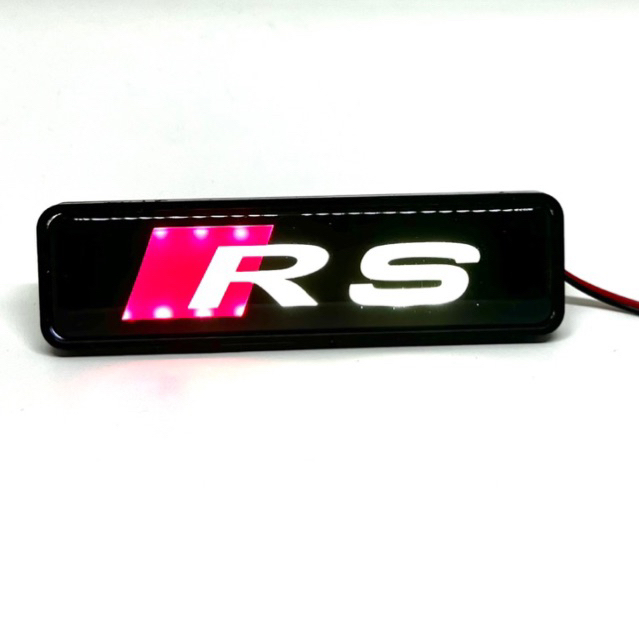 Emblem Lampu LED Logo RS Grill Depan Mobil Honda Brio Jazz Brv