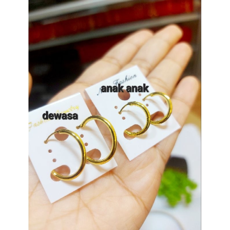 anting bulat polos