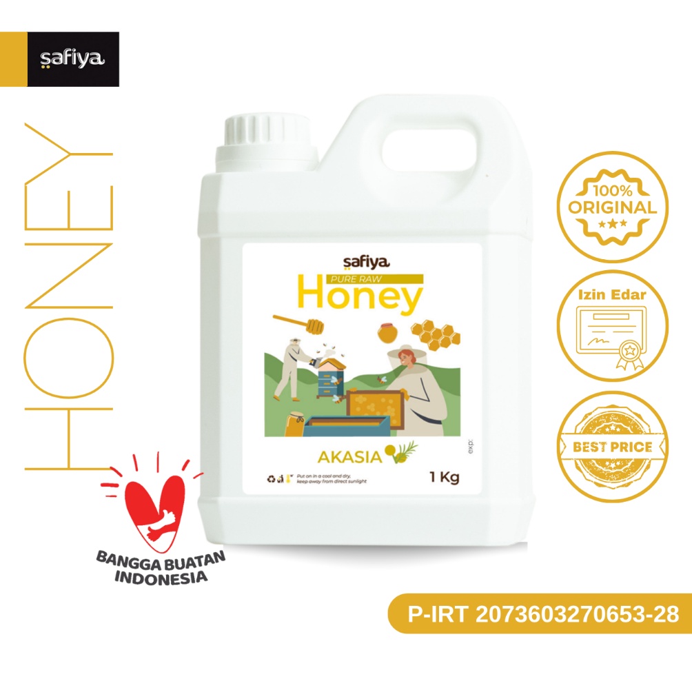 

48 Madu Murni Akasia 1 Kg Series Raw Honey Madu Asli Authentic Safiya Food Model Baru ⌒O⌒