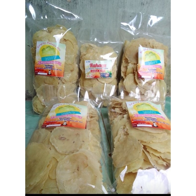 

emping melinjo Rahayu emping mentah tipis renyah