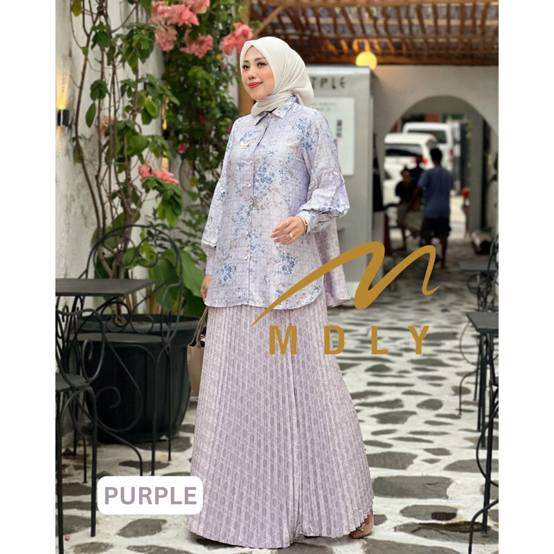 SHILLA PLEATS SET, SHILLA PLEATS SET BY MDLY,SET ROK KEKINIAN,MDLY TERBARU,SET ROK PREMIUM
