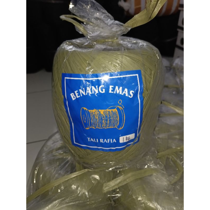 

murah tali rafia 1kg Benang Mas tali plastik tali rapia