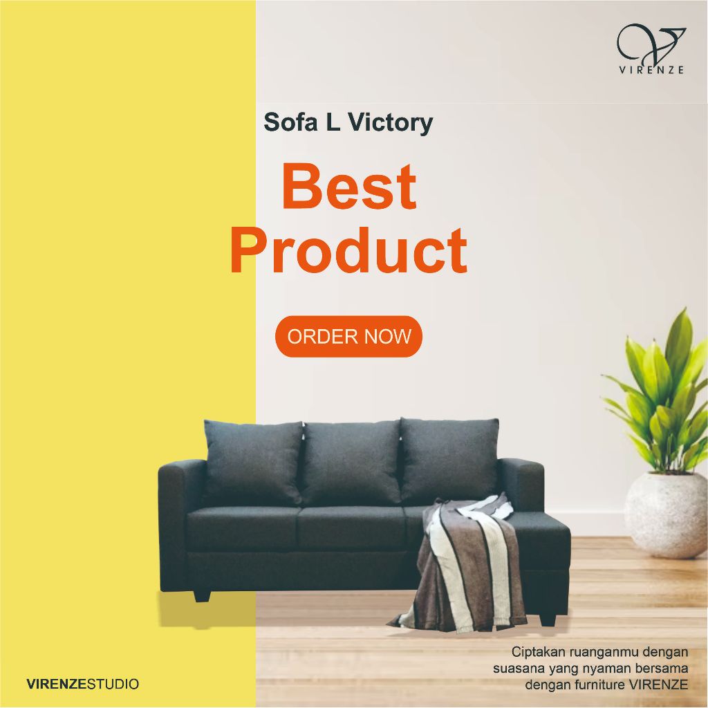 Sofa L Victory Virenze Sentul Jakarta Bogor Bekasi Cikarang Kawarang Tangerang Bandung Purwakarta Su