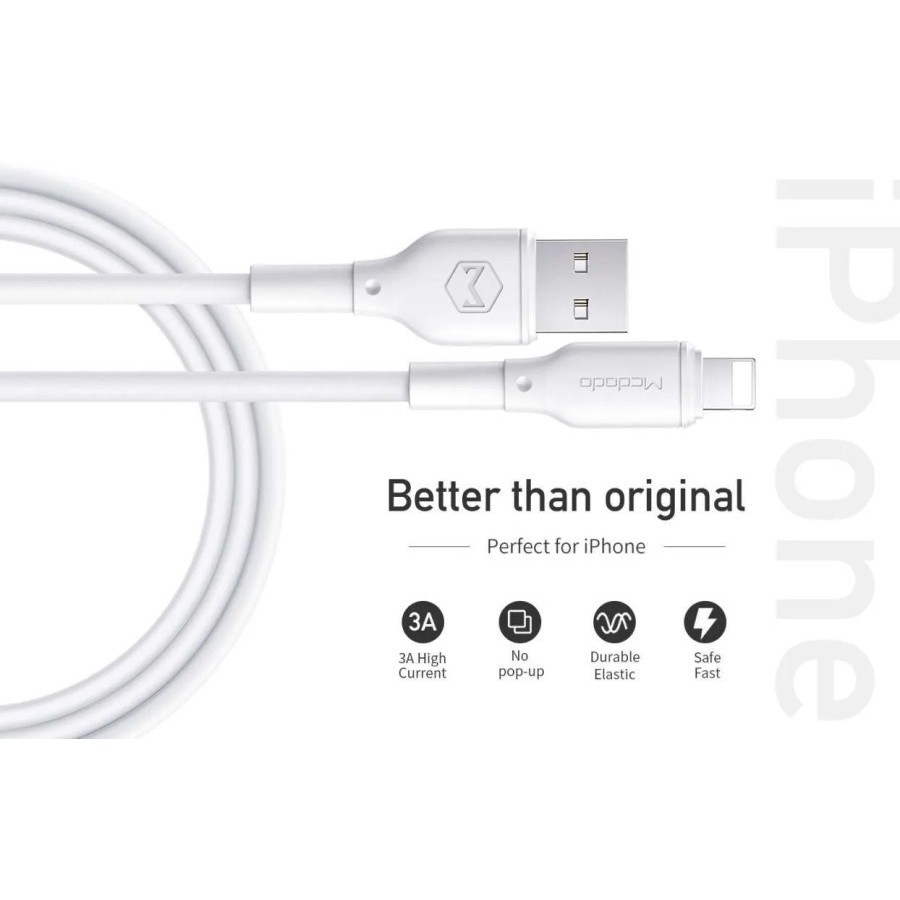 Mcdodo CA-7270 USB-A to Lightning 3A Cable 1.2m Kabel Data Iphone