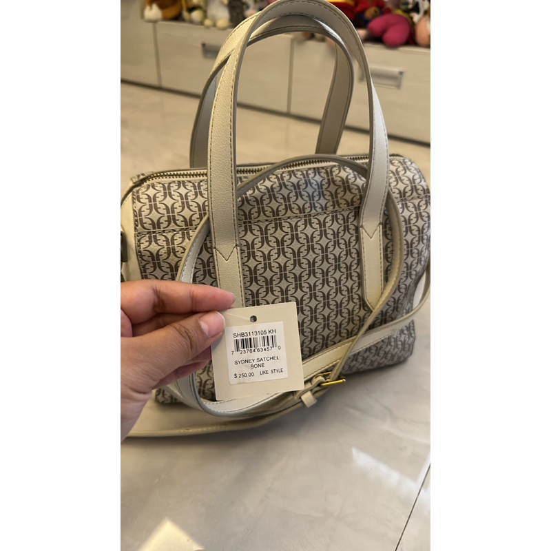 Preloved Tas Fossil Sydney satchel - Bone (NEGO)