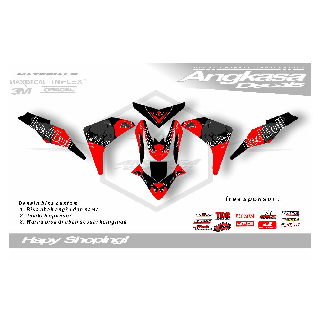 B-14 Decal Mio M3 125 Full Body Stiker Mio M3 125 Full Body Striping Mio M3 Variasi Racing
