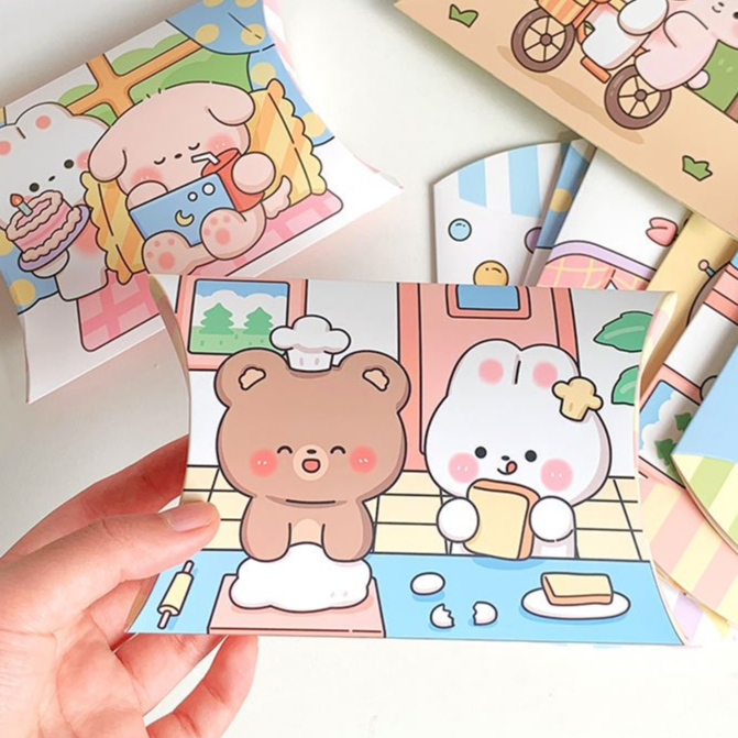 

Box karton kardus pillow kemasan cardboard Animal white paper box