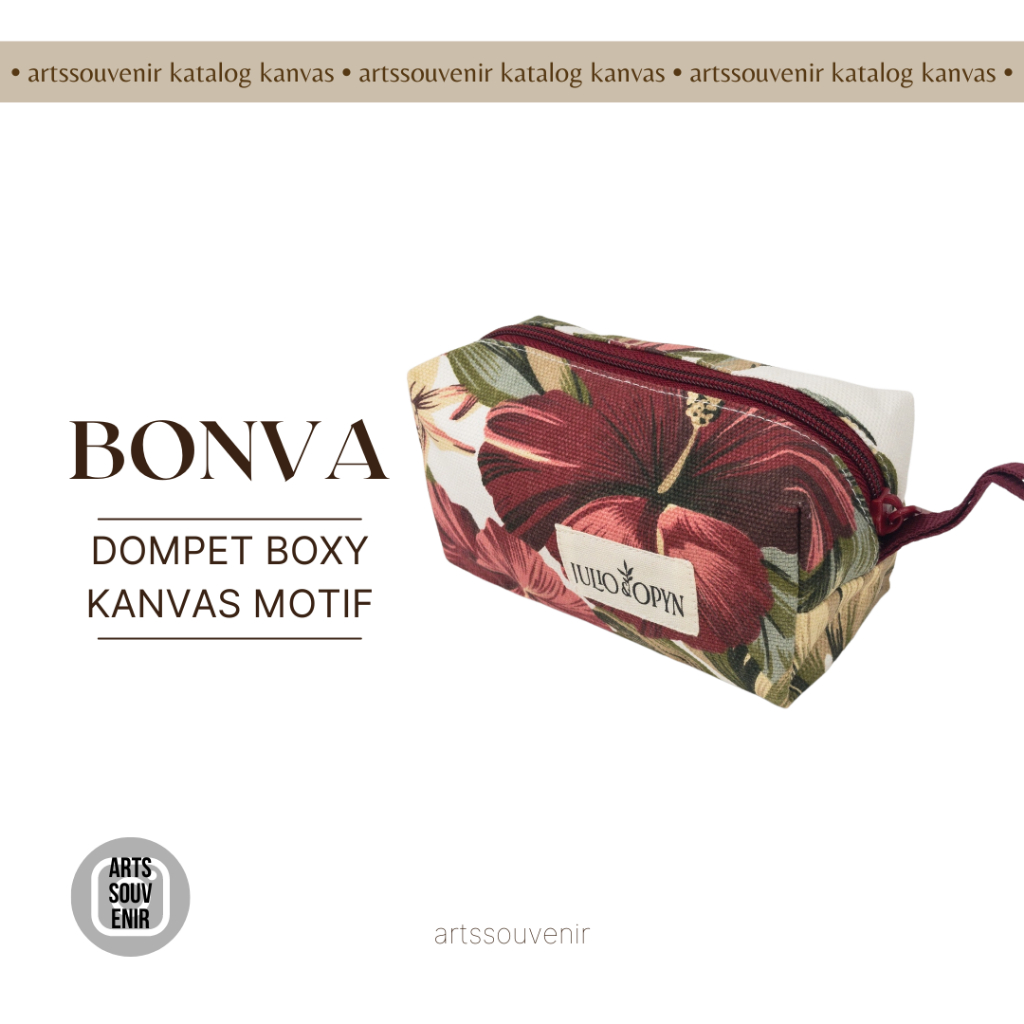 Dompet Boxy Kanvas Polos