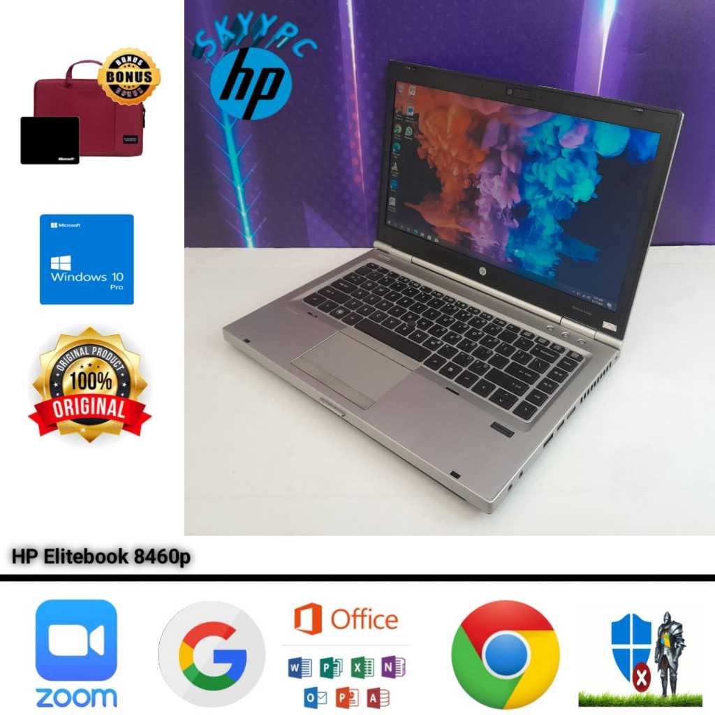 Laptop HP Elitebook 8460P Core i5-2520M Ram 8GB SSD 256GB/1TB Graphis 3000 - Windows 11 pro